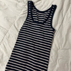 GAP Navy and White Striped Tank